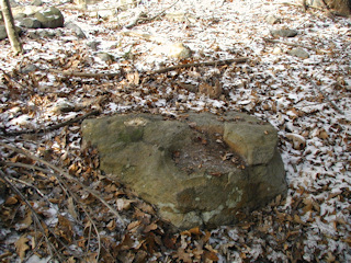 From a few feet away we could see the empty spot on the boulder.