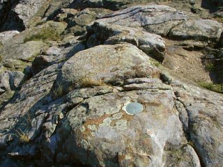 Eyelevel view of RM1 on rock ledge.