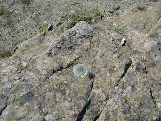 Eyelevel view of RM2 on rock ledge.