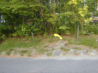 Looking S from Route 233, mark indicated.