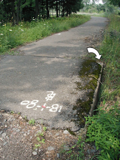 Looking NW along the road that crosses the dam.