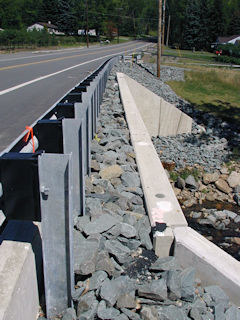 Looking N along bridge and Cortez Rd.