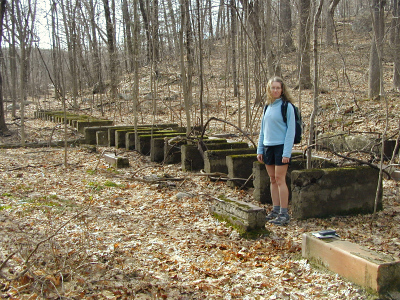 The remains of the old steam-powered sawmill was just one of the interesting archaeological “discoveries” we made while hiking along the Sterling Ridge trail toward the furnaces at Long Pond Ironworks.