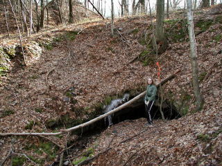 View of the opening as we approached from the trail.