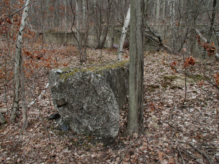 Concrete remains from the old Underwood Colliery.