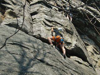 “Go R!!!” Rich does a great job on his first climb of the day.