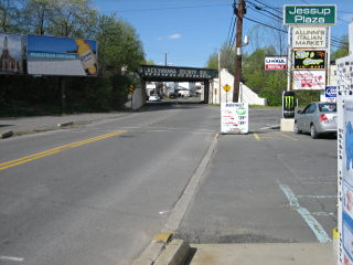Looking NE along Constitution Ave; mark indicated.
