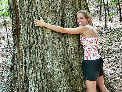 Tree hugger!