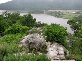 View of the mark from the top of the overlook.