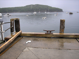 Looking to the harbor from the north corner of the pier.