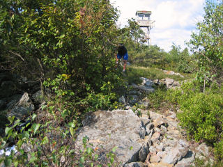 Looking W toward station (where Rich stands), and fire tower.