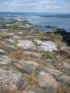 Looking north, over the village of Haverstraw and Haverstraw Bay.