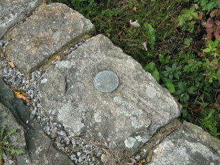 Eyelevel view of the disk on the culvert.