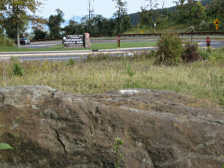 Looking E toward Route 211 and the ramp entrance.