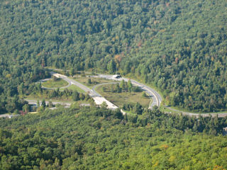 The interchange and site of AZ MK viewed from Mary’s Rock.