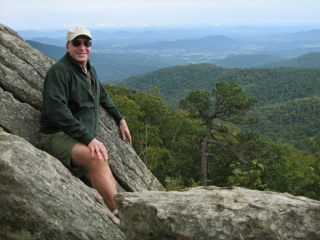 A comfy spot at Hazel Mountain Overlook.