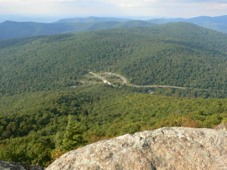 View of the interchange (where MARYS ROCK AZ) is located, from a wide ledge near Mary’s Rock.