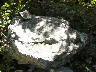 The disk on top of the outcropping ledge, just a few feet E of Skyline Drive.