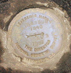 NGS Reference Mark Disk KINGSBURY RM 3