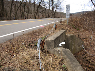 Looking NW along SR1015 (Main Street).