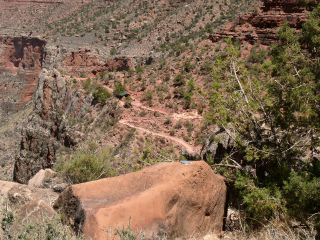 Looking NNE toward the Bright Angel Trail.