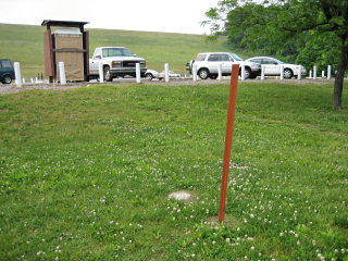 Looking N toward the parking area near the base of the dam.