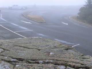 Looking E toward the north parking lot on Cadillac Mountain.