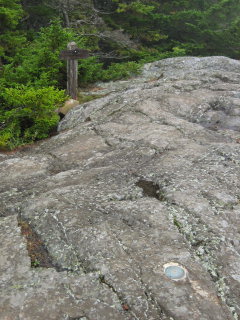 Looking WNW toward the summit sign from RM2.