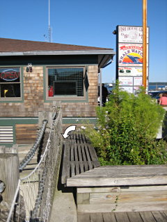 Looking E toward the mark (indicated). Behind me is Tidal A.