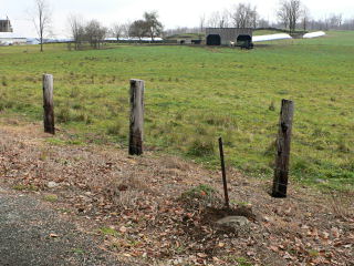 Looking SE toward field and farm.