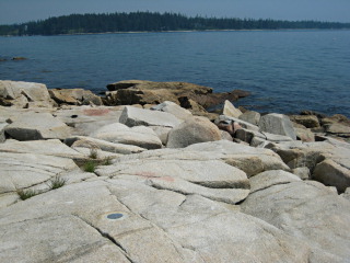 Looking SE into Blue Hill Bay, toward Clark Point and Nutter Point.