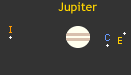 Jupiter and 3 moons