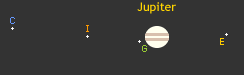 Jupiter and 4 moons