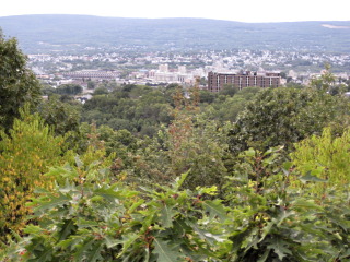 Overlooking the city of Scranton on a typically hazy late August evening.