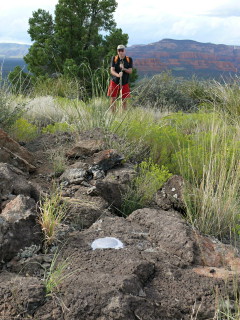 Looking NW toward the station, where Rich stands.