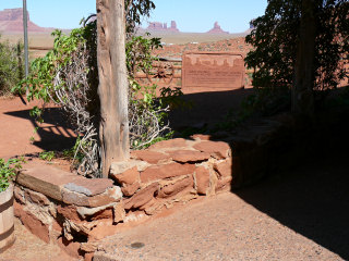 Dedication sign for Goulding’s Monument Valley Museum.