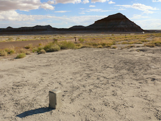 Looking S toward Petrified Forest Road and another Tepee.