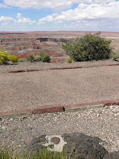 Walkway down to the Kachina Point Overlook, and the Painted Desert beyond.