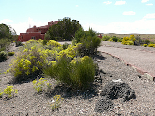 Looking S toward the historic Painted Desert Inn.