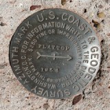 USGS Azimuth Mark Disk FLATTOP AZ MK