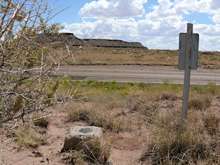 Looking SSE from the azimuth mark toward the cairn at the station (indicated).