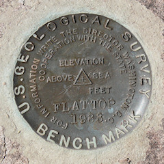 USGS Triangulation Station Disk FLATTOP