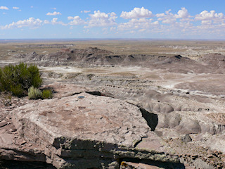 View of the general area of RM 1, looking over the edge of the mesa.