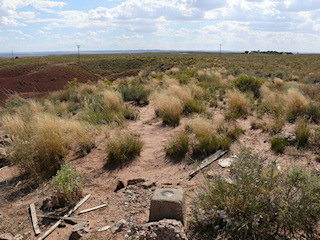 The beautiful Painted Desert surrounds this site, just 100 yards from what remains of old Route 66.