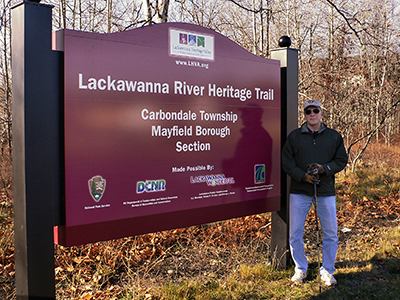 "That's a pretty big sign for such a small trail!"