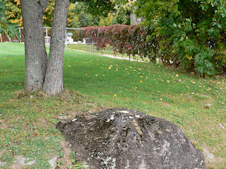 Looking NW toward the cemetery.