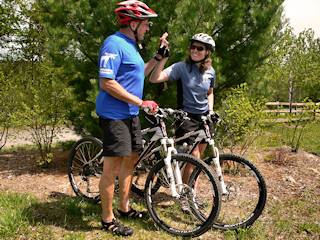 Team Moose members give each other a high hoof after a successful ride on their new bikes!