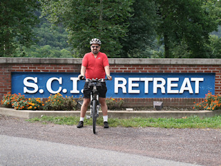 John on his getaway bike!