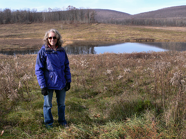 Near one of the ponds in the strip mine reclamation area.