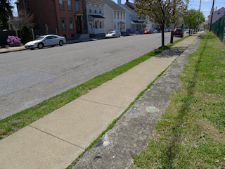 Looking WSW along E North Street.